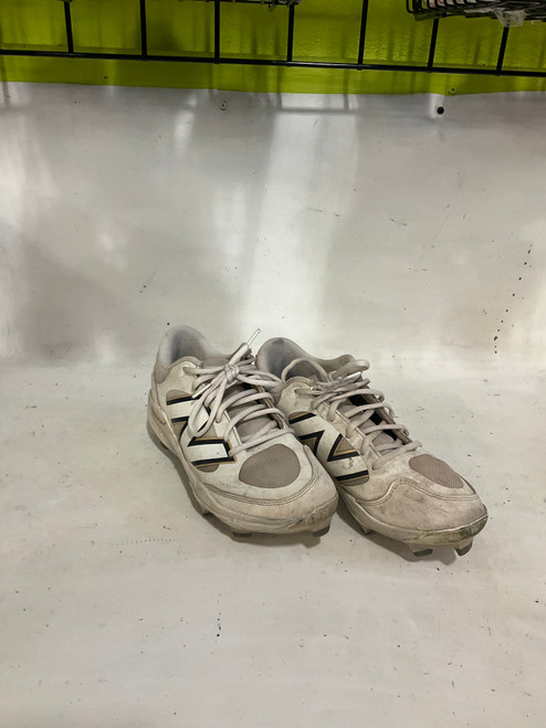Vist Large View of Product Image Which is Used New Balance ADULT 7 BB CLEATS BB/SB Cleats White Senior 7