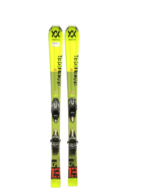 Vist Large View of Product Image Which is Used Volkl RACE TIGER Boys DH Ski/Binding Yellow 140 cm