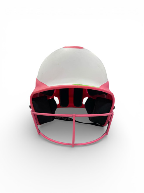 Vist Large View of Product Image Which is Used RIP-IT 2 TONE Batting Helmet w/Mask Pink And White SM