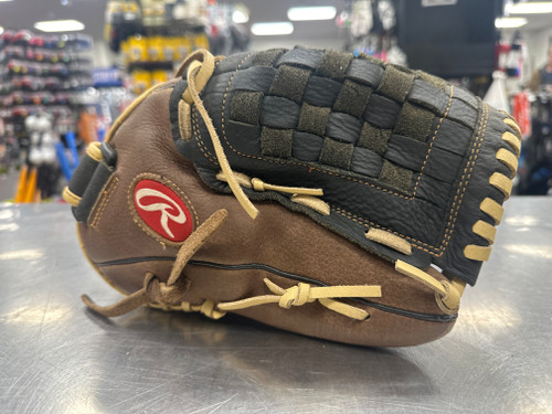 Vist Large View of Product Image Which is Used Rawlings RBG36BC BB/SB Glove RH Throw Brown 12 1/2"