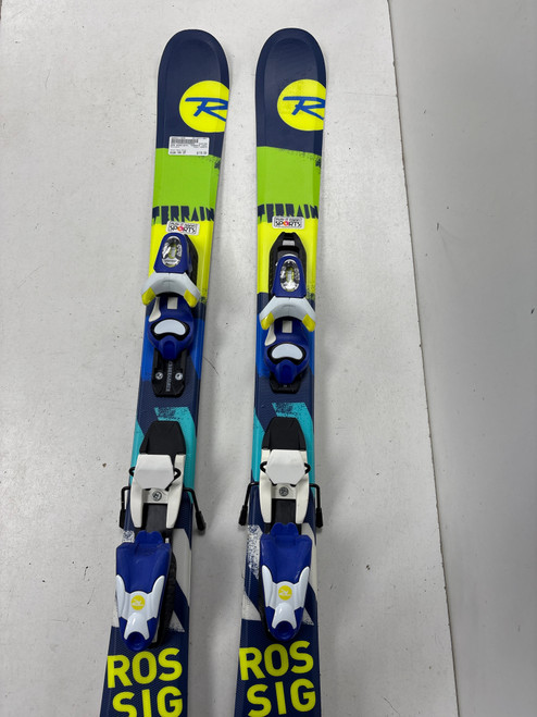 Vist Large View of Product Image Which is Used Rossignol TERRAIN Boys DH Ski/Binding Navy Blue 104 cm