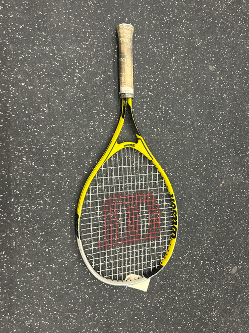Vist Large View of Product Image Which is Used Wilson US OPEN 25 Junior Tennis Racquet Yellow 25"