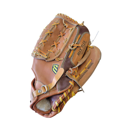 Vist Large View of Product Image Which is Used Mizuno STEERHIDE PRO MODEL BB/SB Glove RH Throw Brown 13"