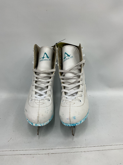Vist Large View of Product Image Which is Used American Athletic DANCING ON ICE Girls Figure Skate White Junior 04