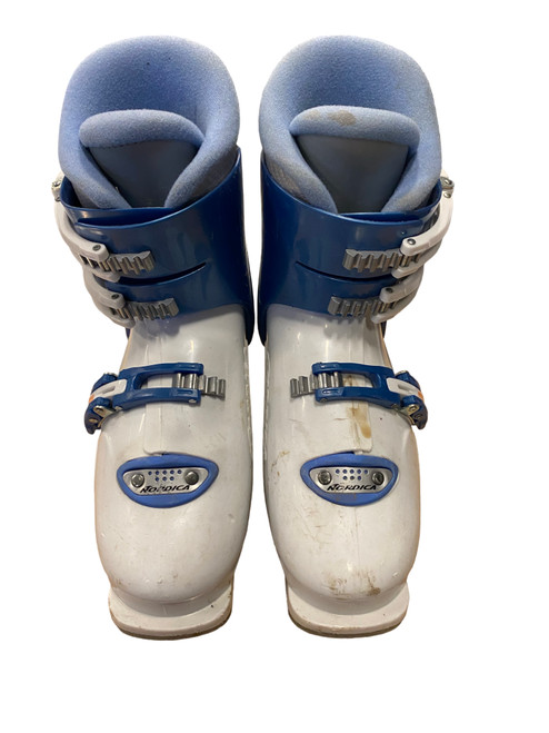 Vist Large View of Product Image Which is Used Nordica GP T3 Girls DH Ski Boot White 235 MP - J05.5 - W06.5