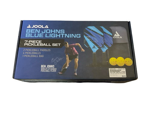 Vist Large View of Product Image Which is Used JOOLA BEN JOHNS BLUE LIGHTNING SET Pickleball Racquet Royal Blue