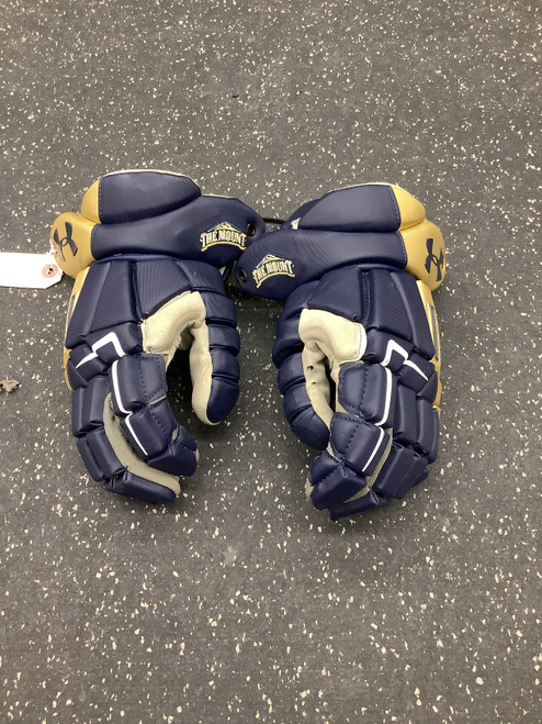 Vist Large View of Product Image Which is Used Under Armour COMMAND PRO 2 Lacrosse Gloves Mens Navy Blue 13"