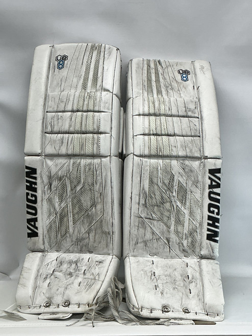 Vist Large View of Product Image Which is Used Vaughn VELOCITY VE8 Goalie Leg Pads Inter White 32"