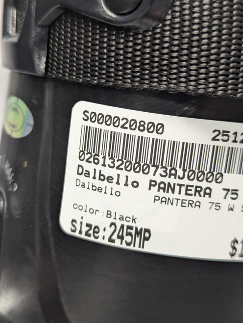 Vist Large View of Product Image Which is Used Dalbello PANTERA 75 W SKI BOOTS Womens DH Ski Boot Black 245 MP - M06.5 - W07.5