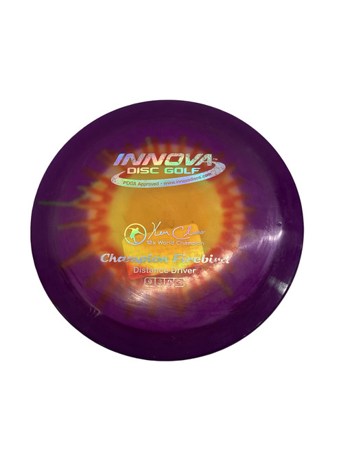 Vist Large View of Product Image Which is Used Innova CHAMPION FIREBIRD Disc Golf Driver Purple 172g