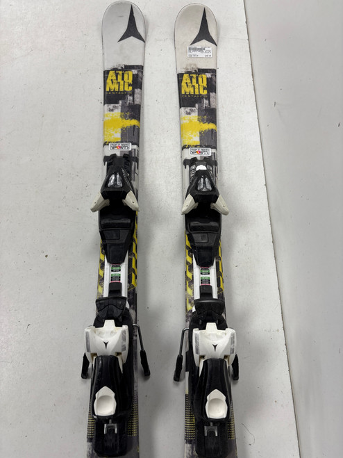 Vist Large View of Product Image Which is Used Atomic VANTAGE JR Boys DH Ski/Binding Yellow 110 cm