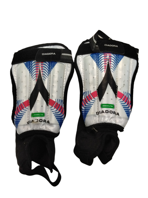 Vist Large View of Product Image Which is Used Diadora Soccer Shin Guards Adult White MD