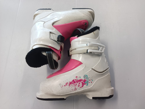 Vist Large View of Product Image Which is Used Salomon Girls DH Ski Boot Pink 180 MP - Y11