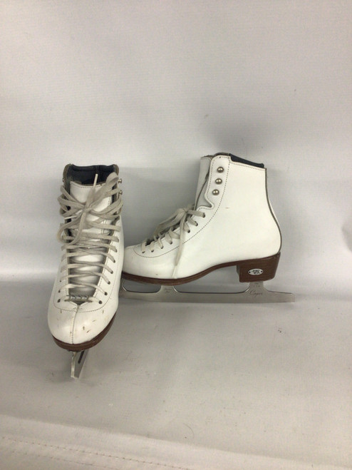 Vist Large View of Product Image Which is Used Riedell WHITE FIGURE SKATE Girls Figure Skate White Junior 03
