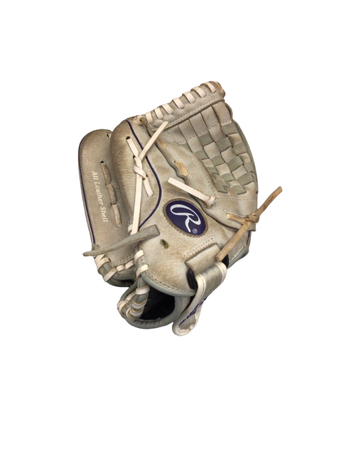 Vist Large View of Product Image Which is Used Rawlings SCSB12PU BB/SB Glove LH Throw Grey 12"