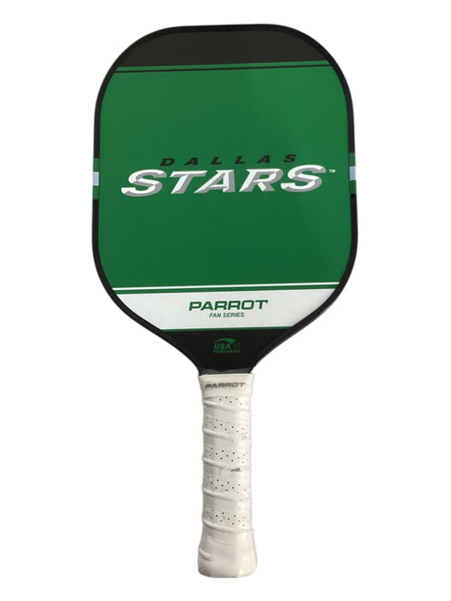 Vist Large View of Product Image Which is Used PARROT PB PADDLE DALLAS STARS Pickleball Racquet Green