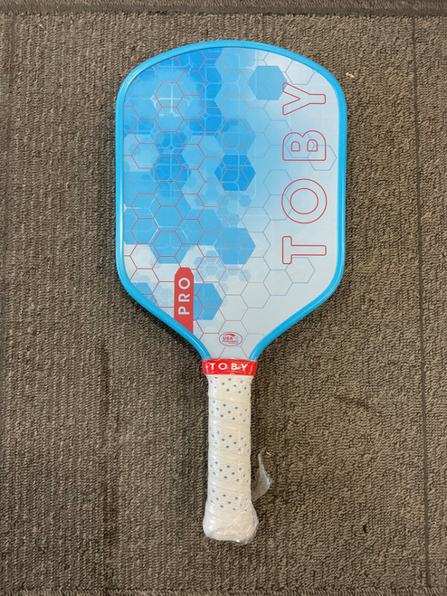 Vist Large View of Product Image Which is Used TOBY PRO Pickleball Racquet Carolina Blue