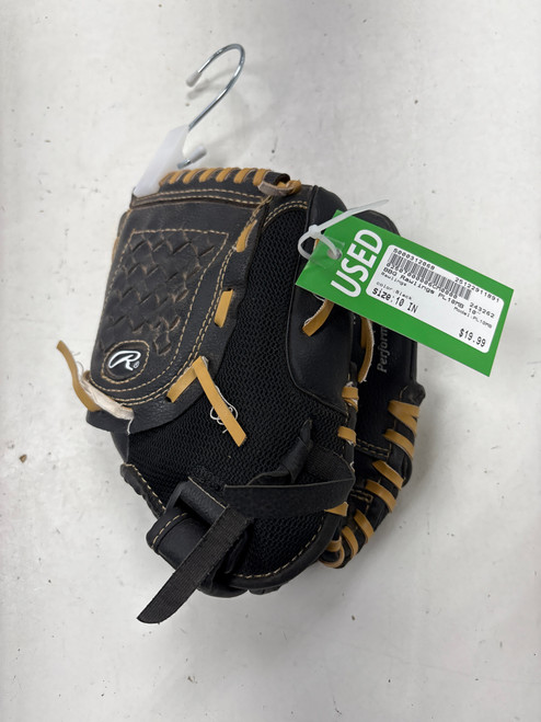 Vist Large View of Product Image Which is Used Rawlings PL10MB BB/SB Glove RH Throw Black 10"