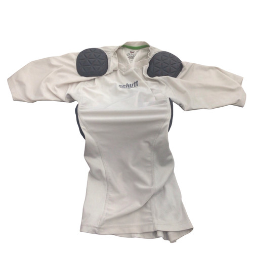 Vist Large View of Product Image Which is Used Schutt PADDED SHIRT FB Top Youth White LG