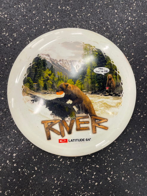 Vist Large View of Product Image Which is Used Latitude 64 RIVER Disc Golf Driver White