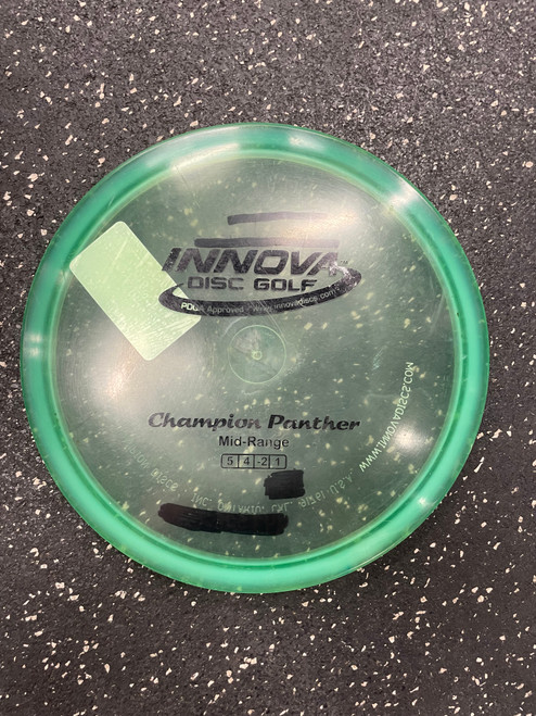 Vist Large View of Product Image Which is Used Innova CHAMPION PANTHER Disc Golf Mid Range Green