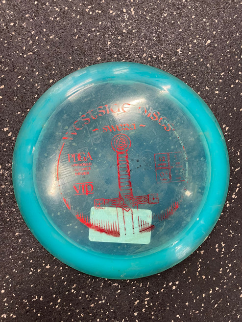 Vist Large View of Product Image Which is Used Westside SWORD Disc Golf Driver Royal Blue