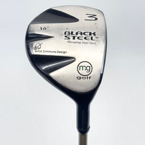Vist Large View of Product Image Which is Used MG Golf BLACK STEEL Mens Fairway Wood RH 3 Wood