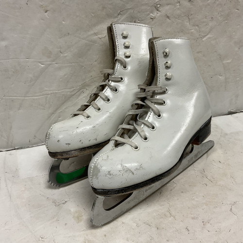 Vist Large View of Product Image Which is Used Riedell Girls Figure Skate White Youth 13.0