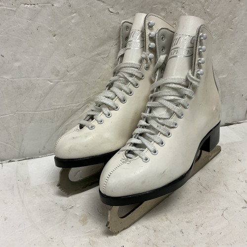 Vist Large View of Product Image Which is Used Lange CAPRICE Girls Figure Skate White Junior 04.5