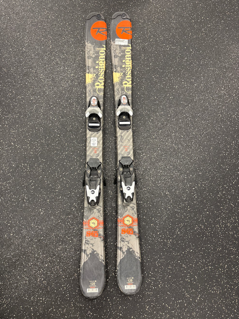 Vist Large View of Product Image Which is Used Rossignol S65 Boys DH Ski/Binding Grey 120 cm