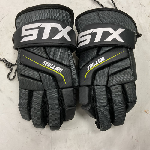 Vist Large View of Product Image Which is Used STX STALLION 200 Lacrosse Gloves Mens Black MD