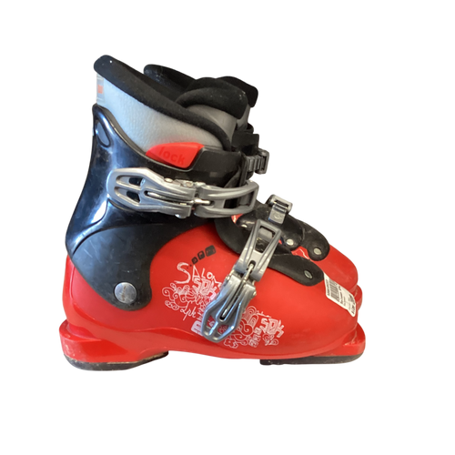 Vist Large View of Product Image Which is Used Salomon SPK Boys DH Ski Boot Red 200 MP - Y13.5