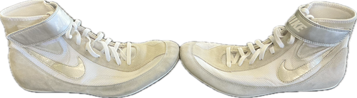 Vist Large View of Product Image Which is Used Nike Wrestling Shoes White Senior 12