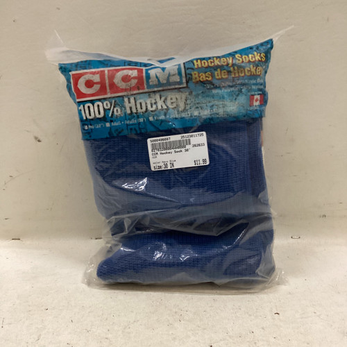 Vist Large View of Product Image Which is Used CCM Hockey Sock Navy Blue 30"