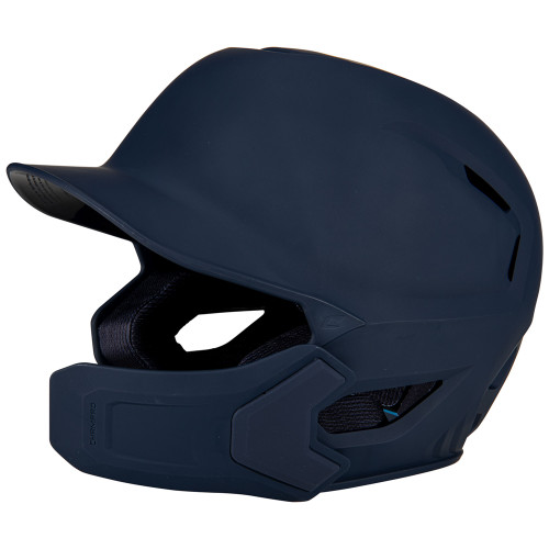 Vist Large View of Product Image Which is New Champro HXE Matte Baseball Helmet W/Jaw Guard Navy-MED