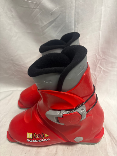 Vist Large View of Product Image Which is Used Rossignol R18 Boys DH Ski Boot Red 215 MP - J03