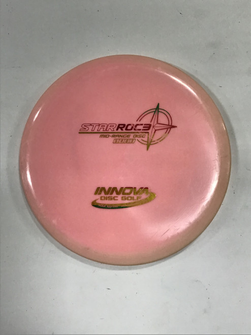 Vist Large View of Product Image Which is Used Innova STAR ROC3 Disc Golf Mid Range Pink 168g