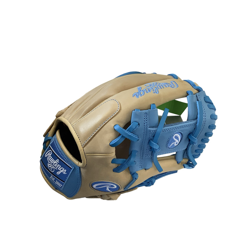 Vist Large View of Product Image Which is Used Rawlings GOLD GLOVE ELITE GGE115ICCBPT BB/SB Glove RH Throw Tan 11 1/2"