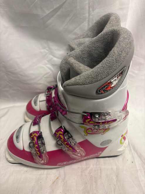 Vist Large View of Product Image Which is Used Rossignol COMP Girls DH Ski Boot White 220 MP - J04 - W05