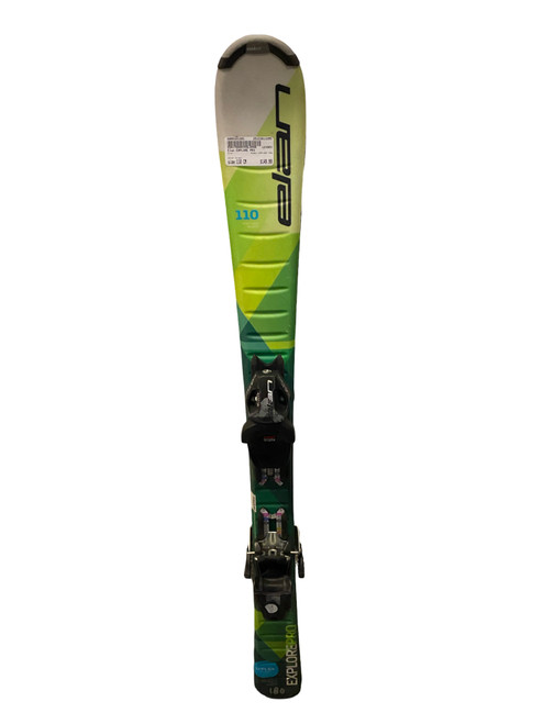 Vist Large View of Product Image Which is Used Elan EXPLORE PRO Boys DH Ski/Binding Green 110 cm
