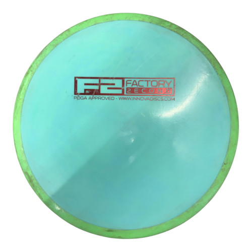 Vist Large View of Product Image Which is Used Innova ATLAS F2 Disc Golf Mid Range Teal 176g