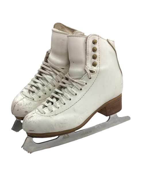 Vist Large View of Product Image Which is Used Jackson Girls Figure Skate White Junior 02.5