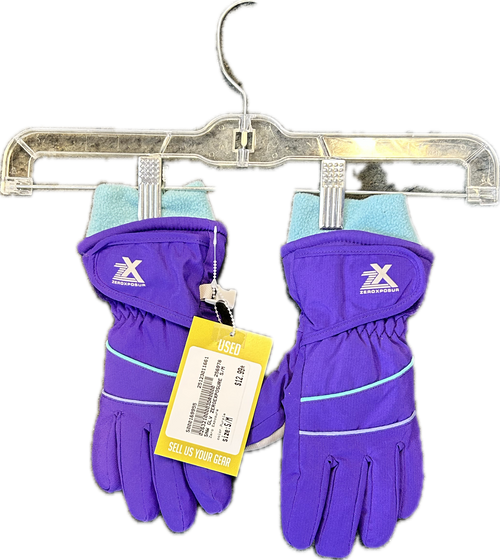 Vist Large View of Product Image Which is Used Zero Exposure Outerwear Girls Gloves Purple S/M