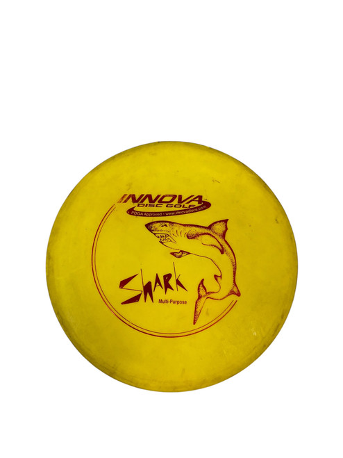 Vist Large View of Product Image Which is Used Innova DX SHARK Disc Golf Mid Range Yellow 175g