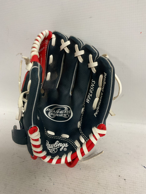 Vist Large View of Product Image Which is Used Rawlings PLAYERS SERIES BB/SB Glove RH Throw Navy Blue 9 1/2"