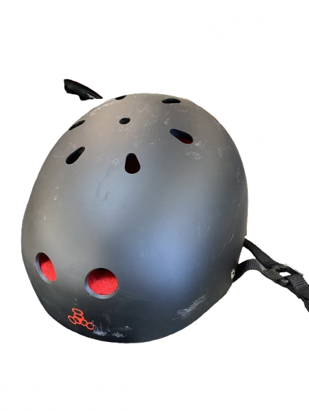 Vist Large View of Product Image Which is Used Triple Eight Skateboard Helmet Black LG