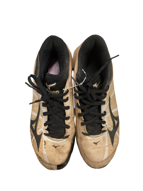 Vist Large View of Product Image Which is Used Mizuno BB/SB Cleats White Senior 9.5