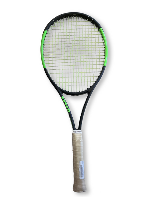 Vist Large View of Product Image Which is Used Wilson BLADE 98 Adult Tennis Racquet Black 4 1/2"