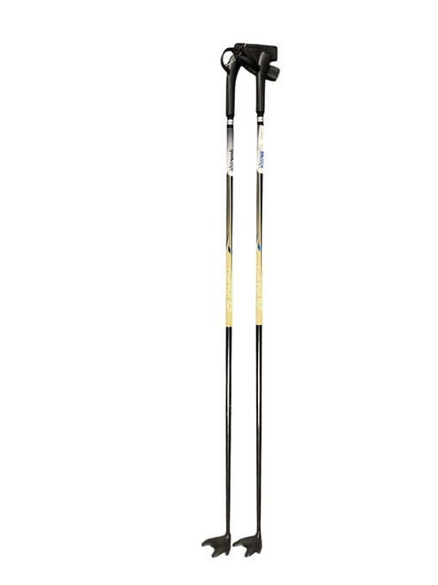 Vist Large View of Product Image Which is Used Whitewoods JOURNEY 120CM Boys XC Ski Poles Black 120 cm / 48 in