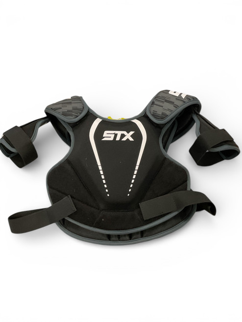 Vist Large View of Product Image Which is Used STX STALLION 75 Lacrosse Shoulder Pads Black LG